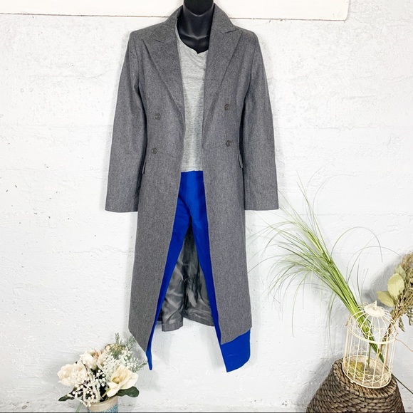 100% Wool Cour Carew Long Trench Coat - Picture 2 of 8